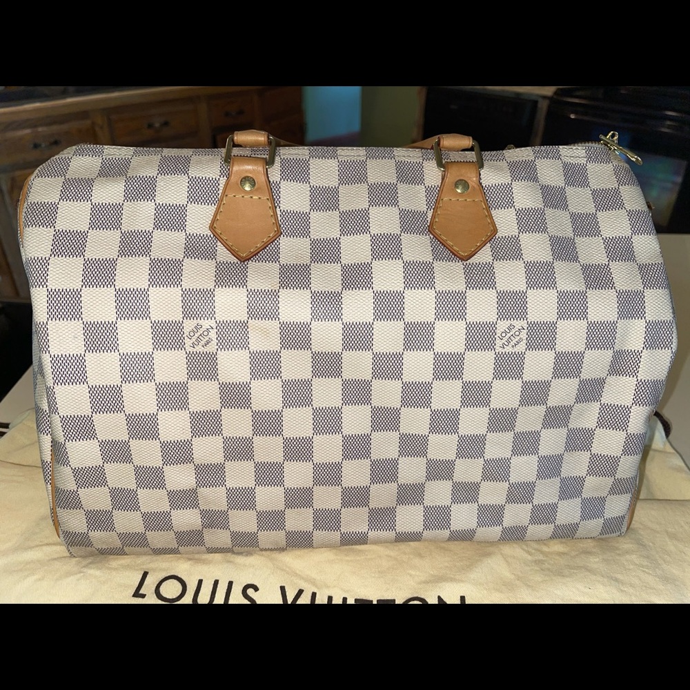 Louis Vuitton Speedy Bandouliere 35 Damier Azur